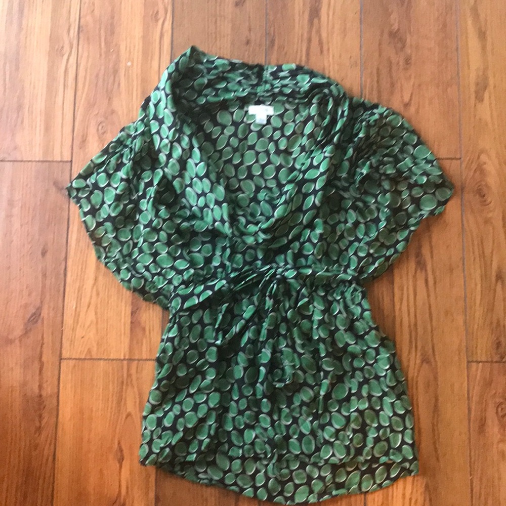 Silk cowl neck top